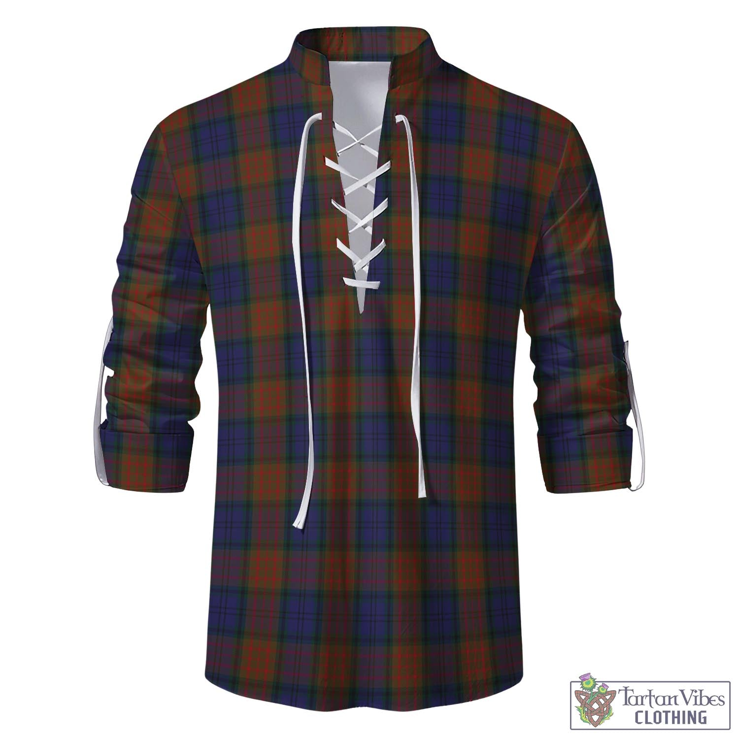 Tartan Vibes Clothing Longford County Ireland Tartan Men's Scottish Traditional Jacobite Ghillie Kilt Shirt