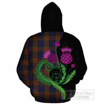 Longford County Ireland Tartan Cotton Hoodie Traditional Scottish Thistle