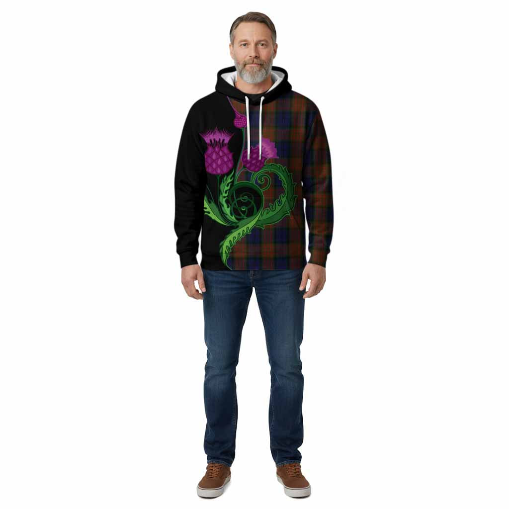 Longford County Ireland Tartan Cotton Hoodie Traditional Scottish Thistle