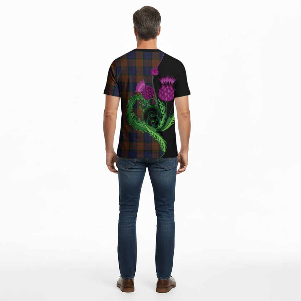 Longford County Ireland Tartan Cotton T-shirt Traditional Scottish Thistle