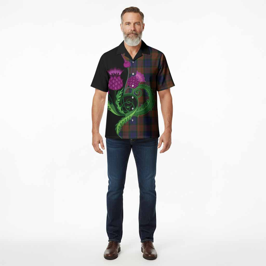 Longford County Ireland Tartan Hawaiian Shirt Traditional Scottish Thistle
