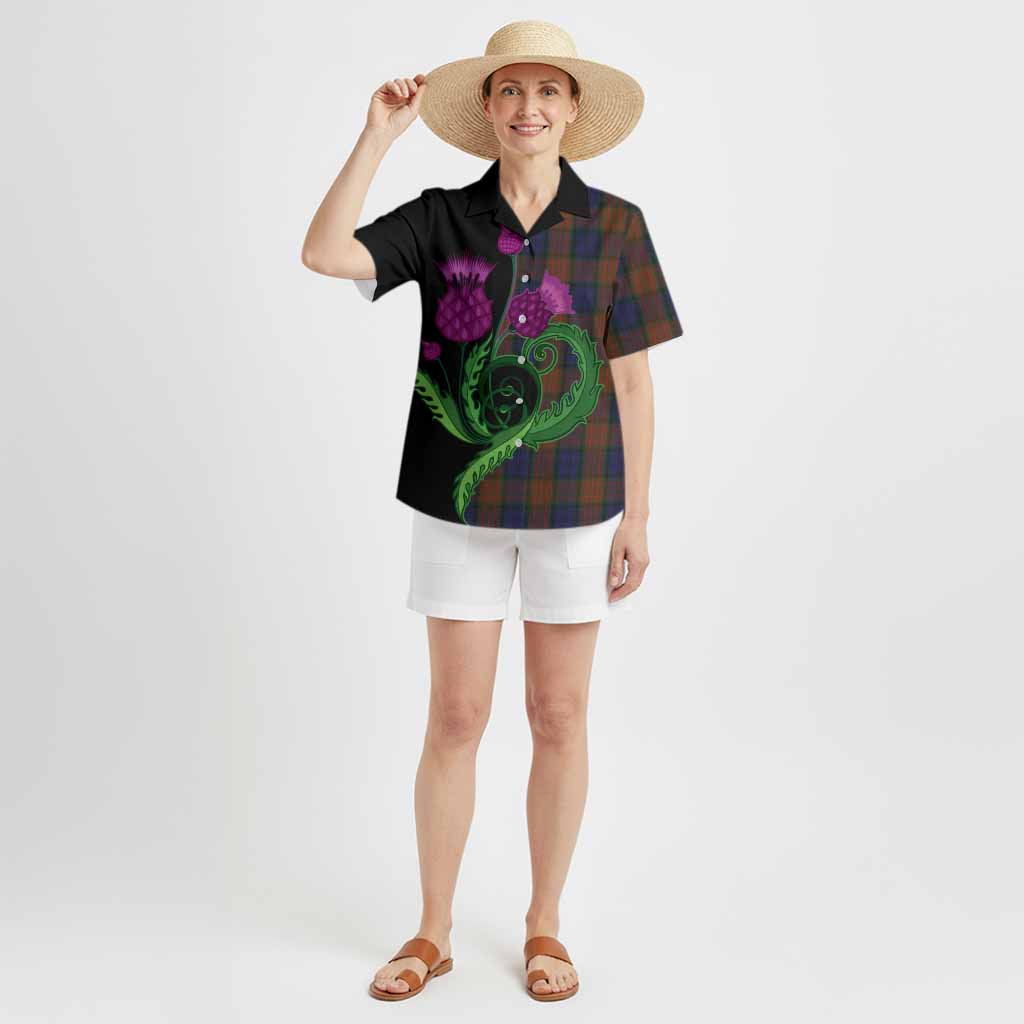 Longford County Ireland Tartan Hawaiian Shirt Traditional Scottish Thistle