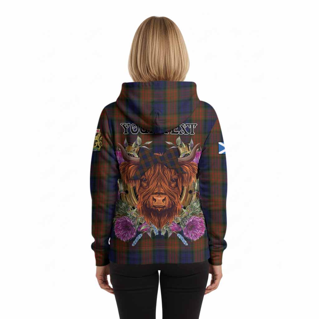 Longford County Ireland Tartan Hoodie Scottish Thistle Heilan Coo