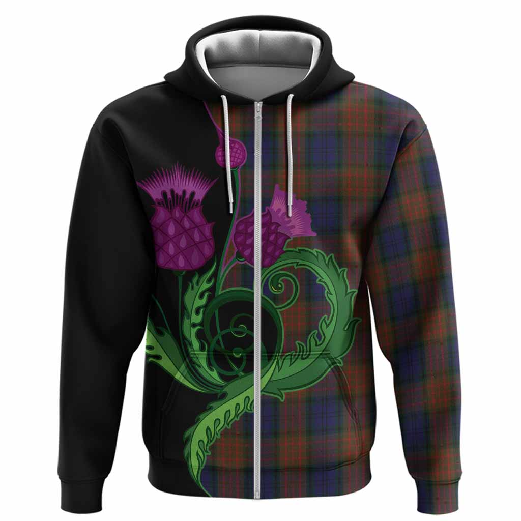 Longford County Ireland Tartan Hoodie Traditional Scottish Thistle