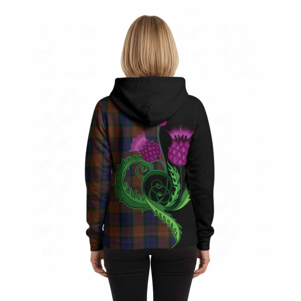 Longford County Ireland Tartan Hoodie Traditional Scottish Thistle