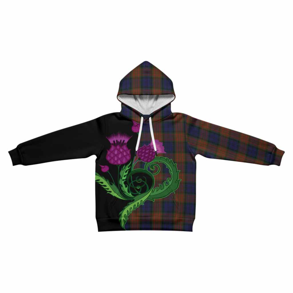 Longford County Ireland Tartan Kid Hoodie Traditional Scottish Thistle