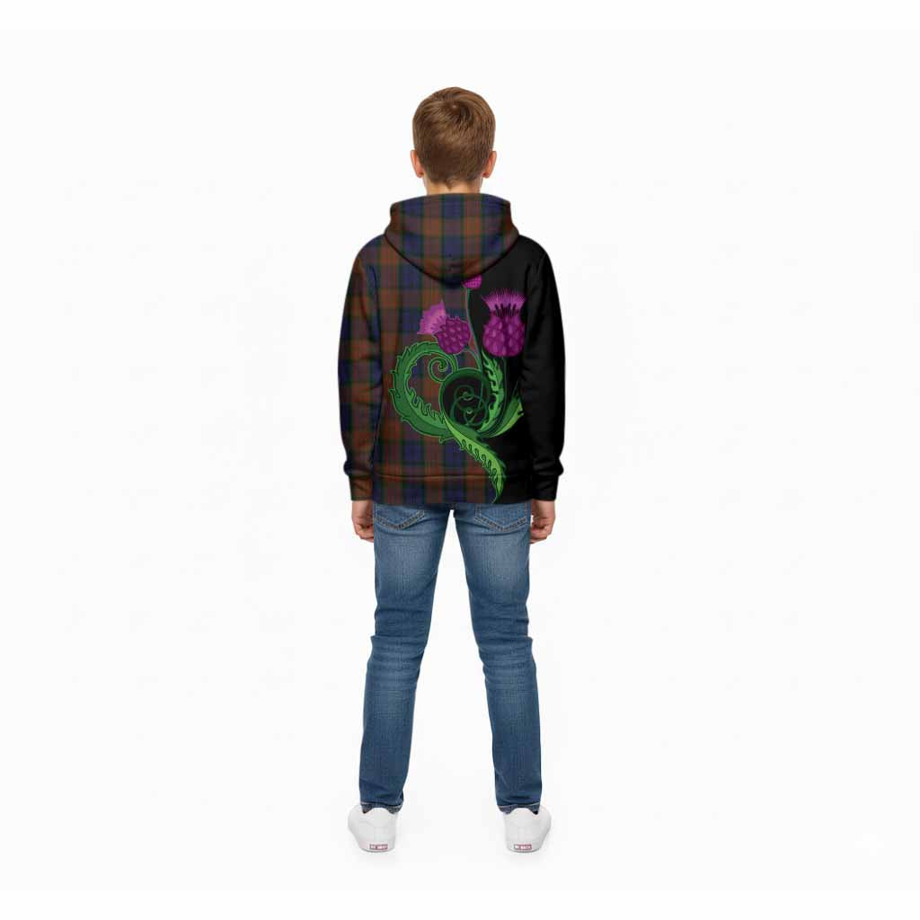 Longford County Ireland Tartan Kid Hoodie Traditional Scottish Thistle