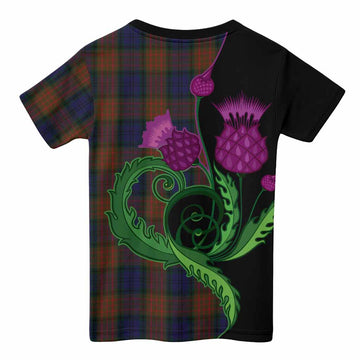 Longford County Ireland Tartan Kid T-shirt Traditional Scottish Thistle