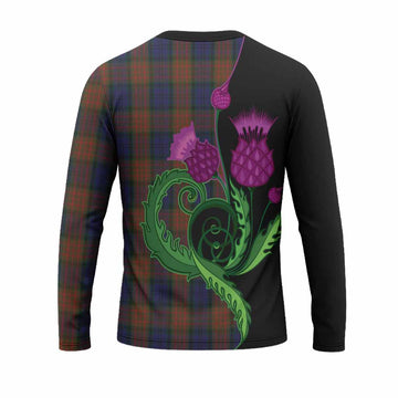 Longford County Ireland Tartan Long Sleeve T-Shirt Traditional Scottish Thistle