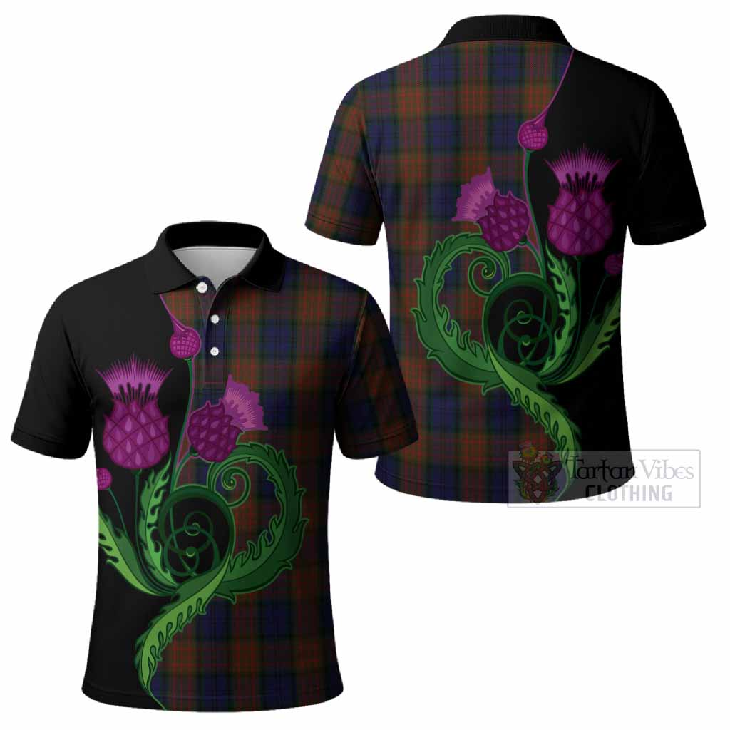 Longford County Ireland Tartan Polo Shirt Traditional Scottish Thistle