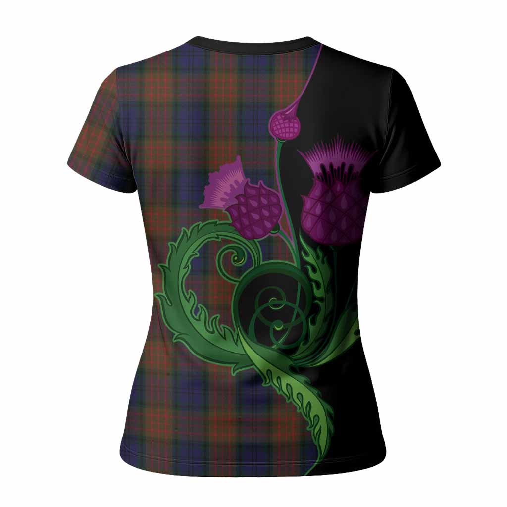 Longford County Ireland Tartan Women T shirt Traditional Scottish Thistle