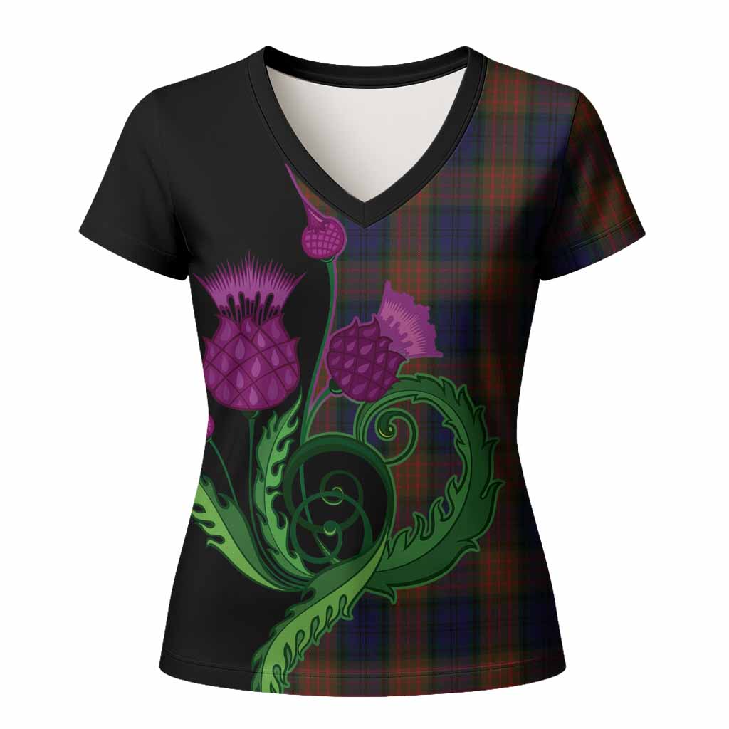 Longford County Ireland Tartan Women T shirt Traditional Scottish Thistle