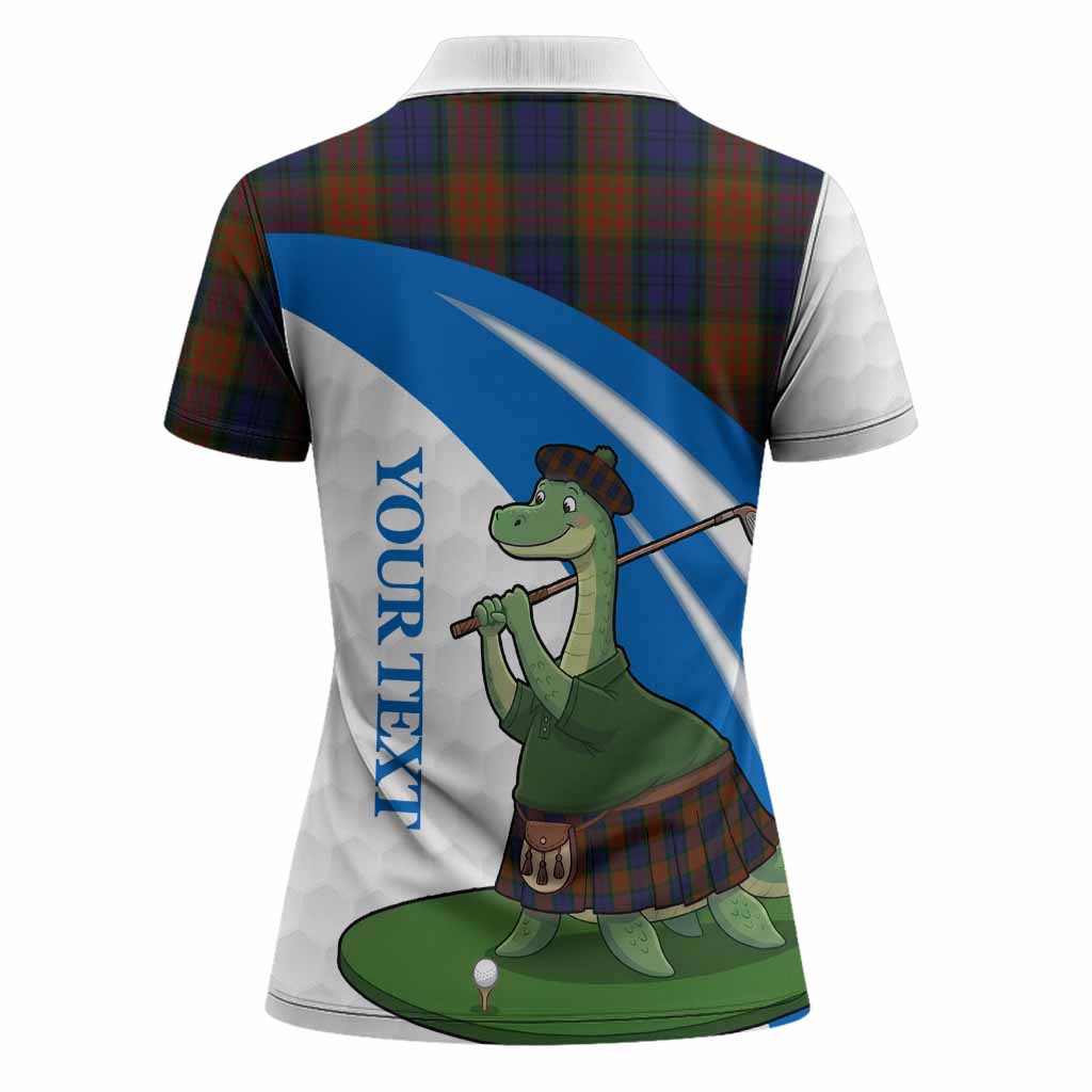 Longford Tartan Crest Golf Nessie Women Polo Shirt Loch Ness Monster Sporty Style