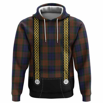 Longford Tartan Lederhosen Costume Hoodie Scotland Celtic Knot Motif