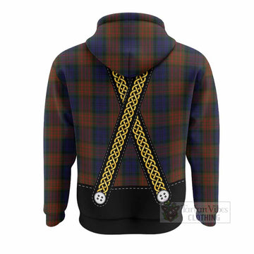 Longford Tartan Lederhosen Costume Hoodie Scotland Celtic Knot Motif