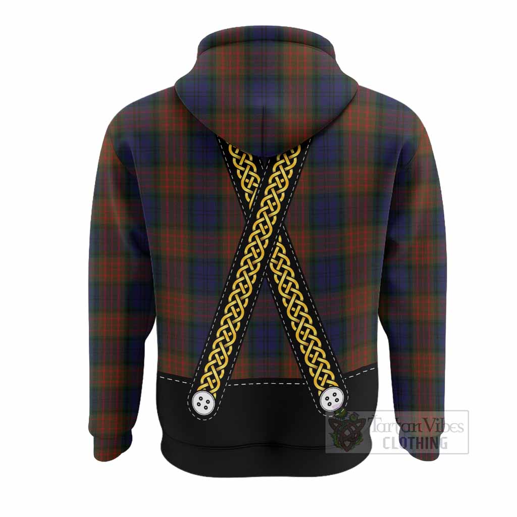 Longford Tartan Lederhosen Costume Hoodie Scotland Celtic Knot Motif