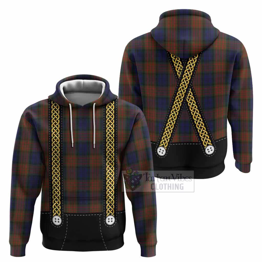 Longford Tartan Lederhosen Costume Hoodie Scotland Celtic Knot Motif