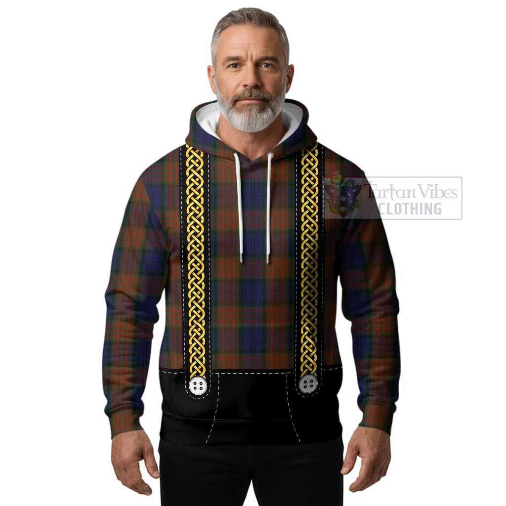 Longford Tartan Lederhosen Costume Hoodie Scotland Celtic Knot Motif