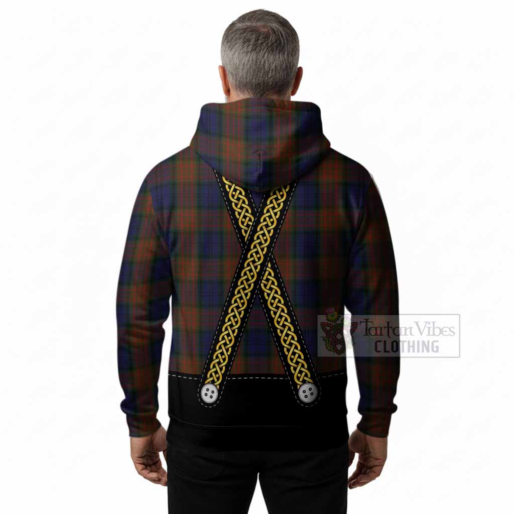 Longford Tartan Lederhosen Costume Hoodie Scotland Celtic Knot Motif