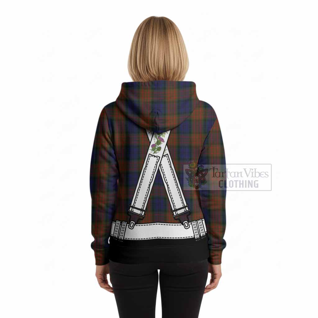 Longford Tartan Lederhosen Costume Hoodie Scotland Thistle Floral