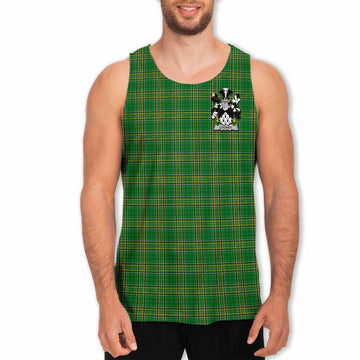Tartan Vibes Clothing Looney Irish Clan Tartan Men's Tank Top with Coat of Arms