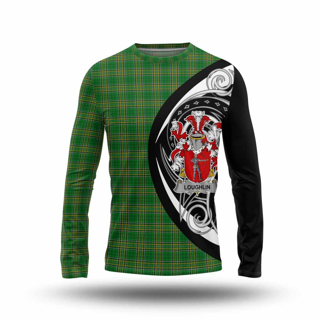 Loughlin Irish Clan Long Sleeve T-Shirt Celtic Circle Style Unisex - Tartan Vibes Clothing
