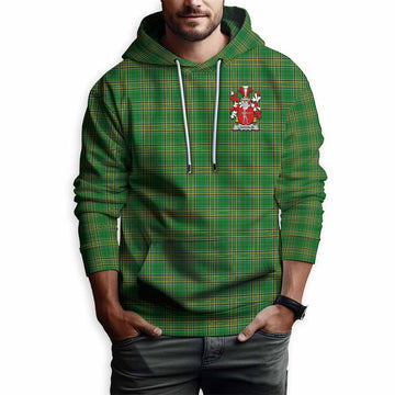 Loughlin Irish Clan Tartan Hoodie with Coat of Arms Zip Hoodie - Tartan Vibes Clothing