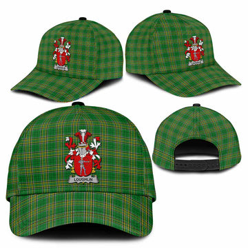 Loughlin Irish Clan Tartan Classic Cap with Coat of Arms