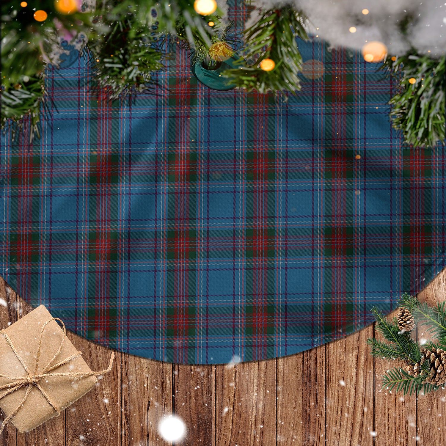 Louth County Ireland Tartan Christmas Tree Skirt - Tartanvibesclothing