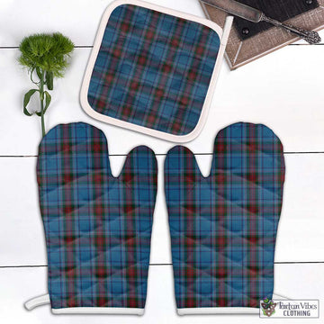 Louth County Ireland Tartan Combo Oven Mitt & Pot-Holder Combo 1 Oven Mitt & 1 Pot-Holder White - Tartan Vibes Clothing