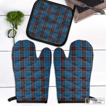 Louth County Ireland Tartan Combo Oven Mitt & Pot-Holder Combo 1 Oven Mitt & 1 Pot-Holder Black - Tartan Vibes Clothing