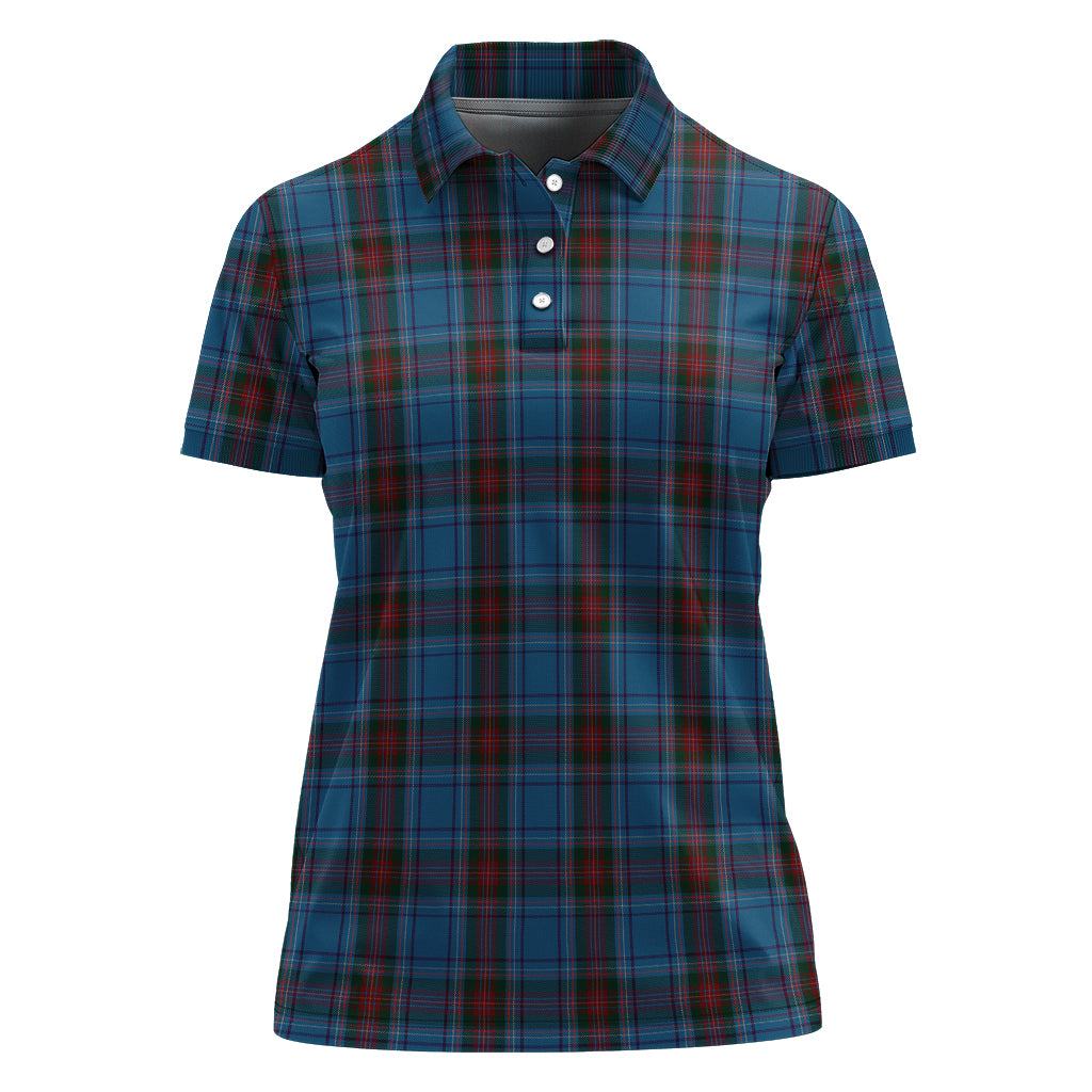 Louth County Ireland Tartan Polo Shirt For Women - Tartan Vibes Clothing