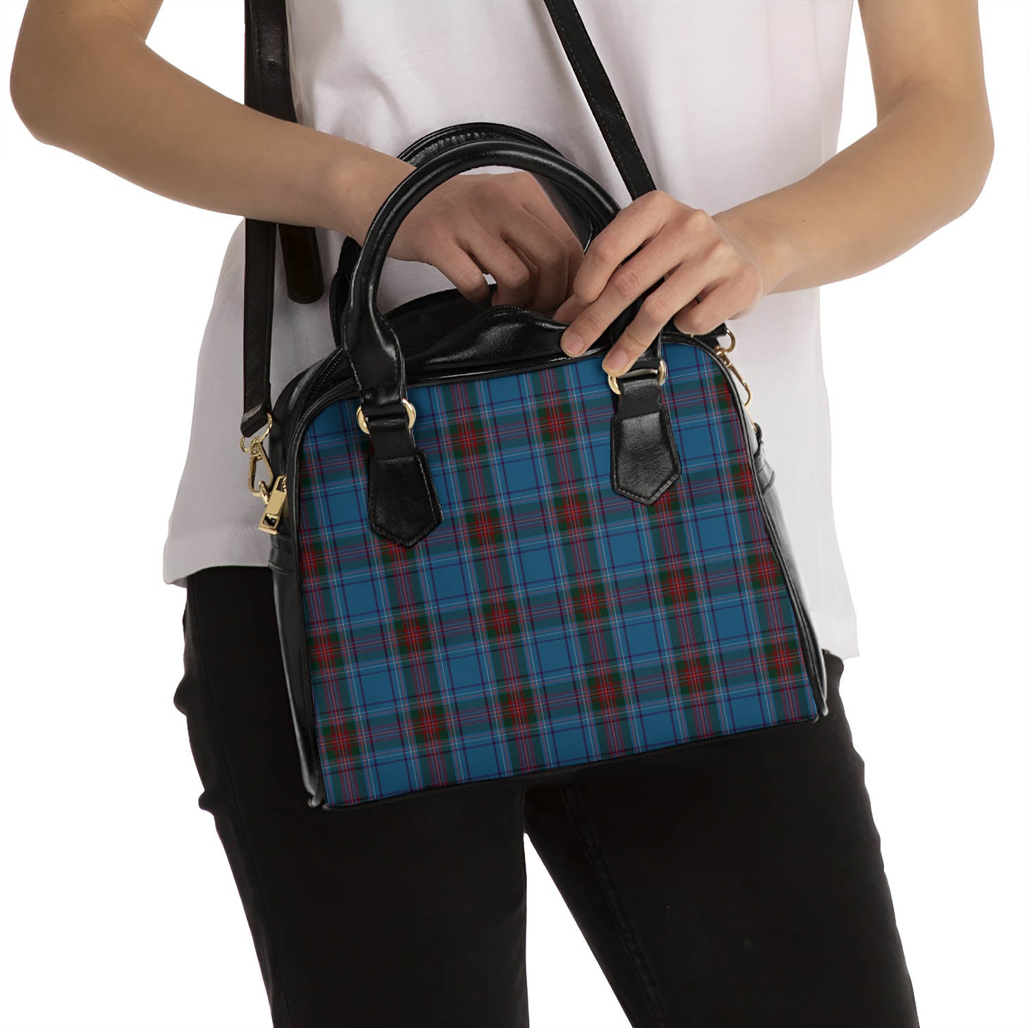 Louth County Ireland Tartan Shoulder Handbags - Tartanvibesclothing