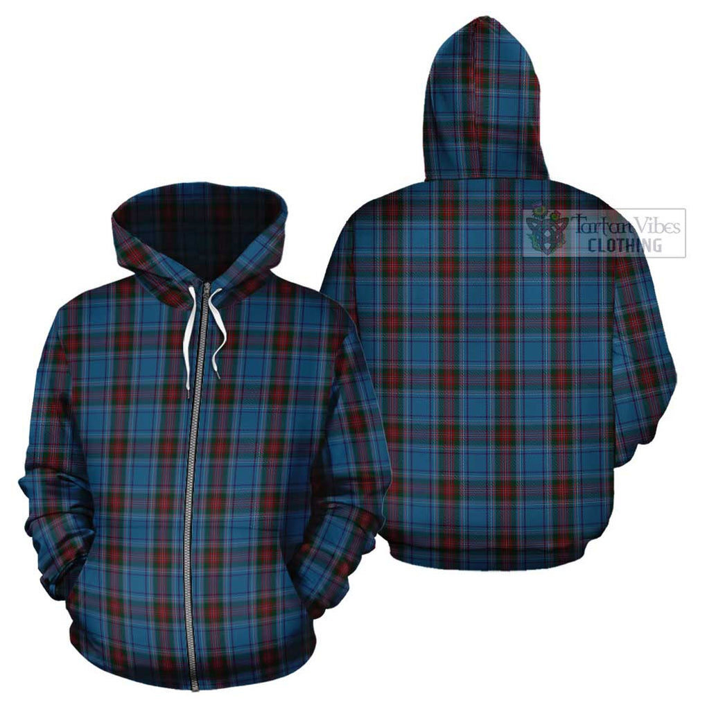 Louth County Ireland Tartan Cotton Hoodie Zip Hoodie - Tartan Vibes Clothing