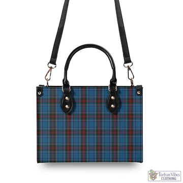 Louth County Ireland Tartan Luxury Leather Handbags - Tartan Vibes Clothing