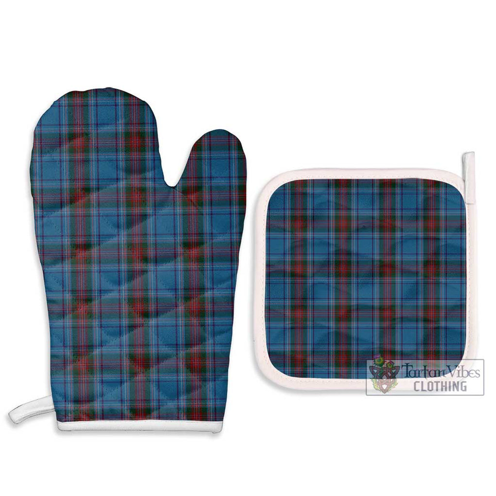 Louth County Ireland Tartan Combo Oven Mitt & Pot-Holder Combo 1 Oven Mitt & 2 Pot-Holder White - Tartan Vibes Clothing