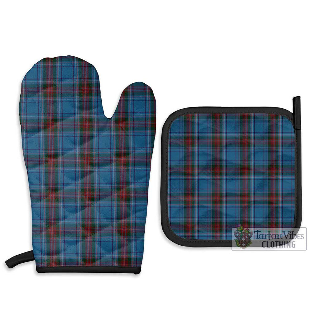 Louth County Ireland Tartan Combo Oven Mitt & Pot-Holder Combo 1 Oven Mitt & 2 Pot-Holder Black - Tartan Vibes Clothing