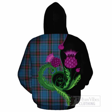 Louth County Ireland Tartan Cotton Hoodie Traditional Scottish Thistle