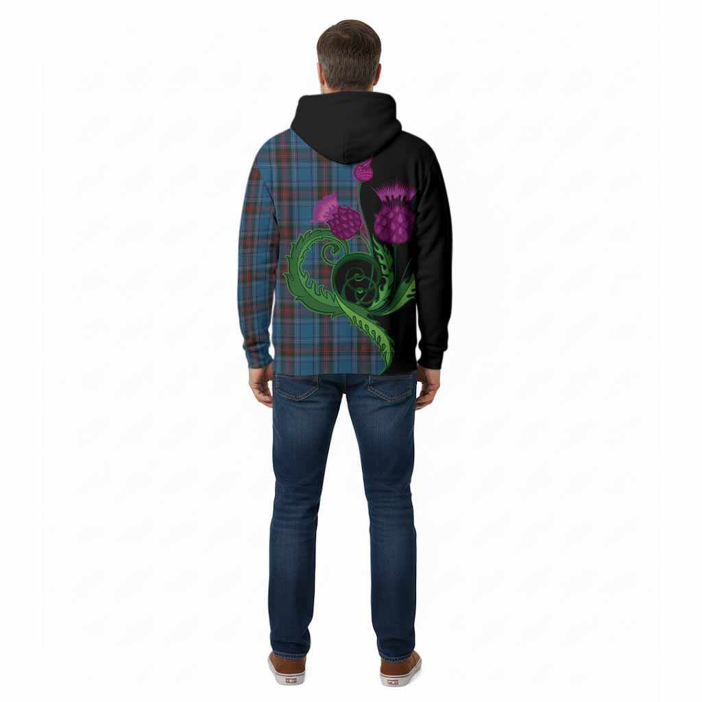 Louth County Ireland Tartan Cotton Hoodie Traditional Scottish Thistle