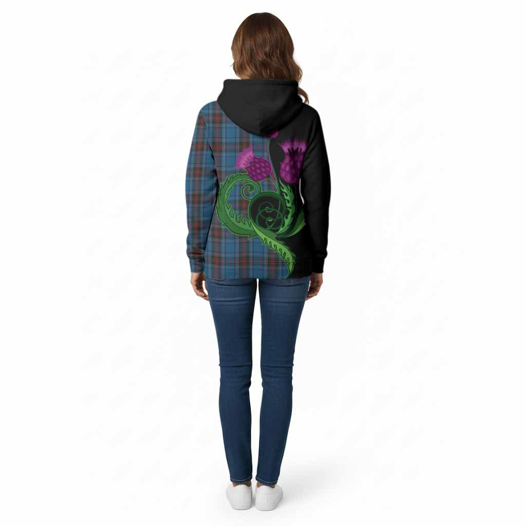 Louth County Ireland Tartan Cotton Hoodie Traditional Scottish Thistle