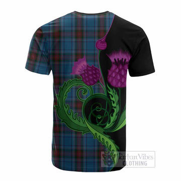 Louth County Ireland Tartan Cotton T-shirt Traditional Scottish Thistle