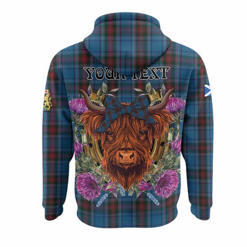 Louth County Ireland Tartan Hoodie Scottish Thistle Heilan Coo