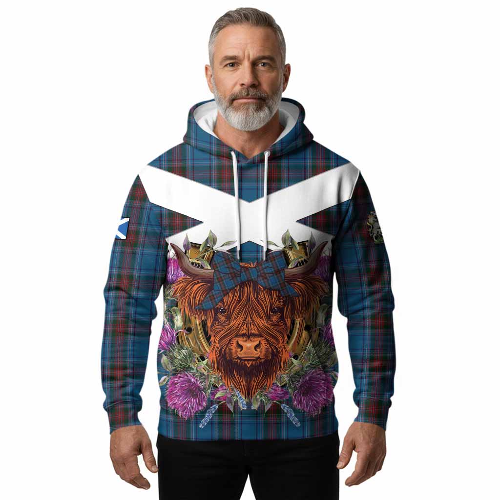 Louth County Ireland Tartan Hoodie Scottish Thistle Heilan Coo