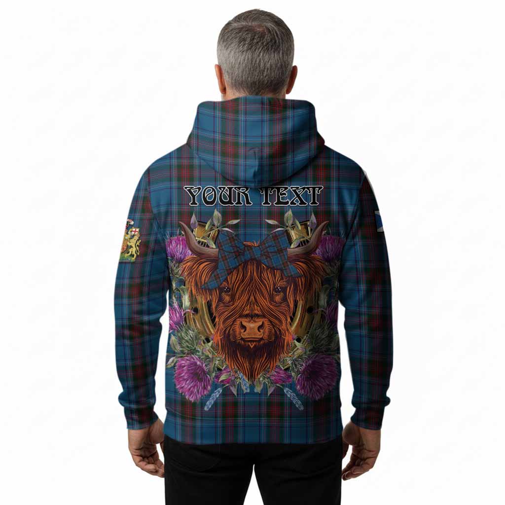 Louth County Ireland Tartan Hoodie Scottish Thistle Heilan Coo