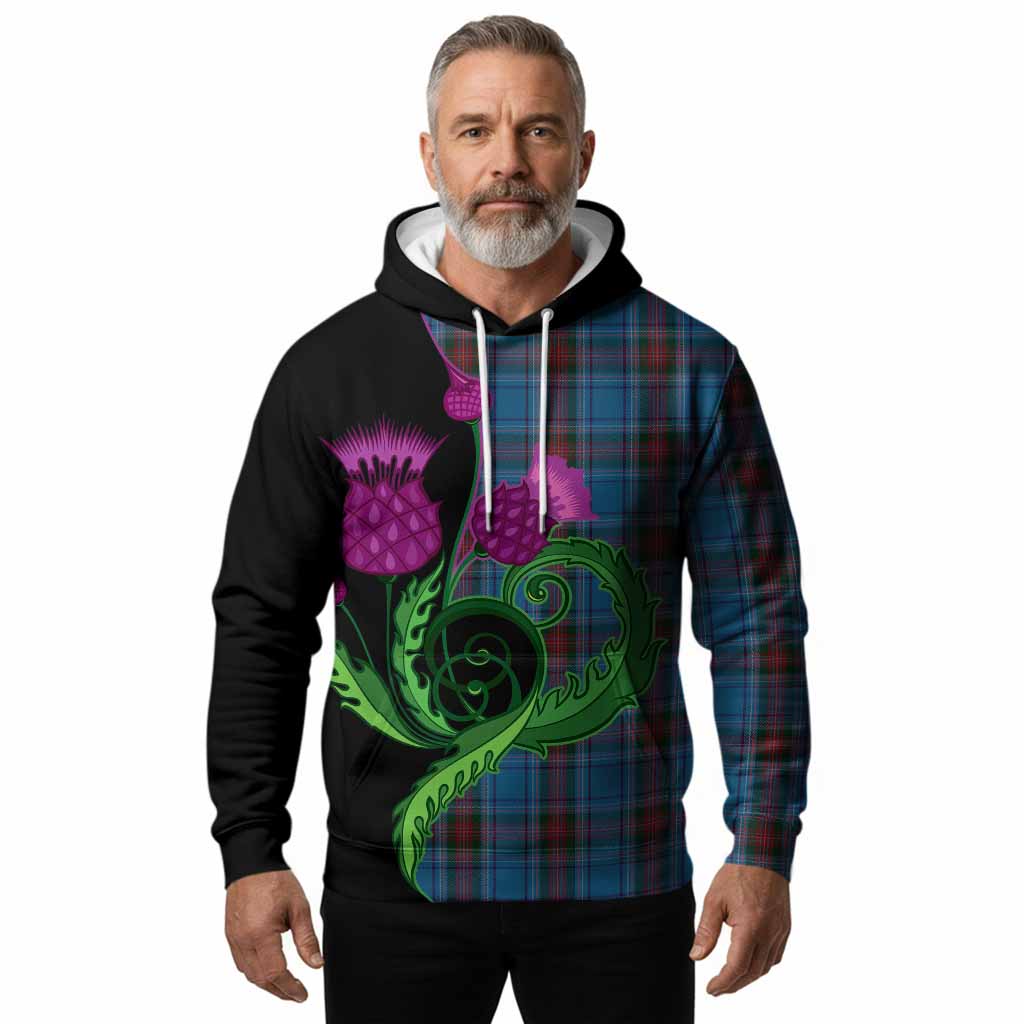 Louth County Ireland Tartan Hoodie Traditional Scottish Thistle