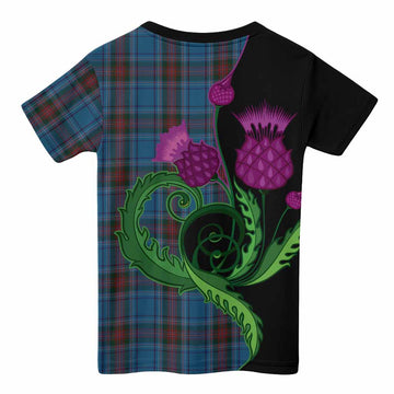 Louth County Ireland Tartan Kid T-shirt Traditional Scottish Thistle