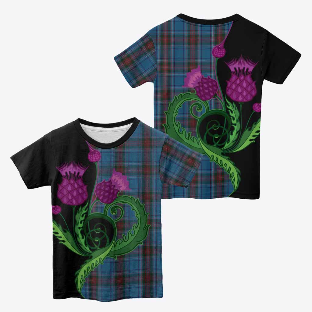 Louth County Ireland Tartan Kid T-shirt Traditional Scottish Thistle