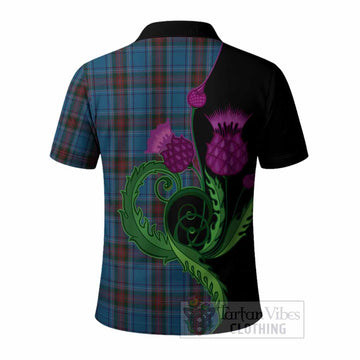 Louth County Ireland Tartan Polo Shirt Traditional Scottish Thistle