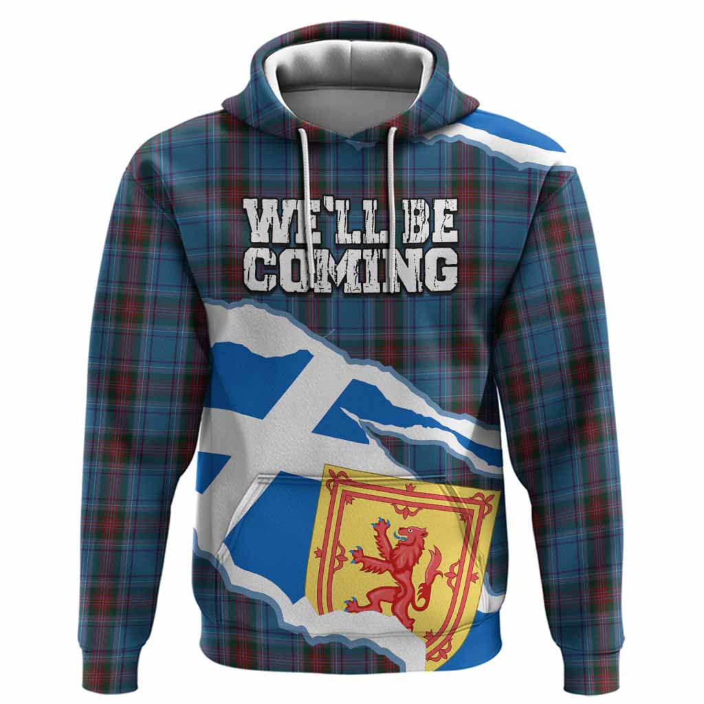 Louth Scotland Football Tartan Hoodie We'll Be Coming