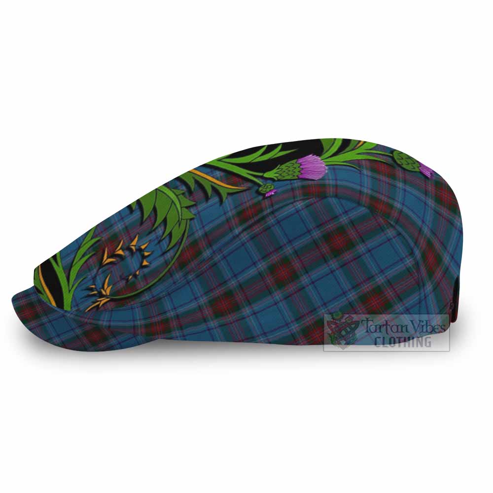 Louth Tartan Flat Cap, Jeff Cap Scottish Thistle Pride Heritage Art